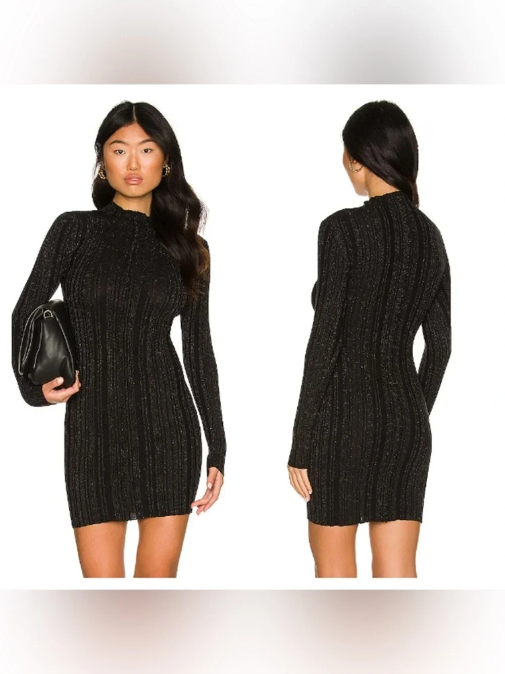 L'Academie Jura Mini Knit Dress in Gunmetal - Picture 3 of 8